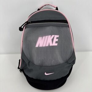 Vintage 90s Nike Backpack Mini Bag Gray Pink Logo Sports‎ Casual Y2K Girlhood